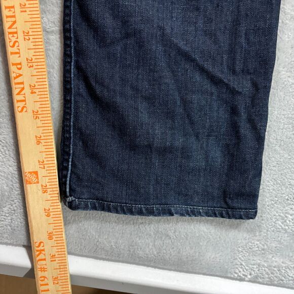 Hudson Wilde Jeans 32x29 Relaxed Straight Button Fly Cotton Blend Dark Wash MEns - Picture 6 of 9